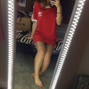 Red adidas shirt